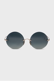 Round sunglasses with thin temples