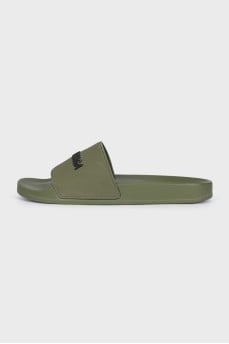 Men's rubber flip-flops with logo