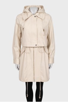 Two-piece fitted trench coat