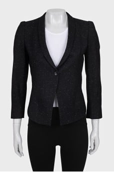 Wool jacket with an accent back