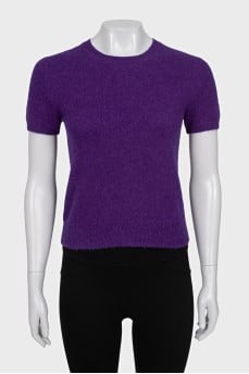 Purple jumper with buttons on the back
