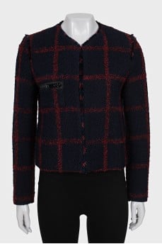 Tweed checkered jacket