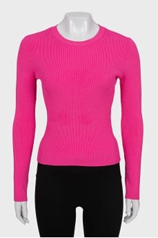 Pink ribbed jumper