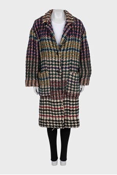 Knitted wool coat