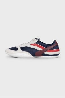 Suede and textile sneakers