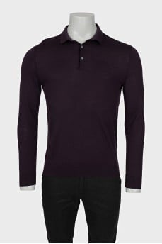 Men's wool jumper with buttons