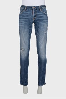 Чоловічі рвані джинси slim fit