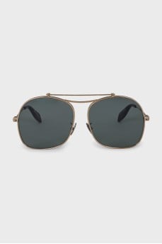 Gold sunglasses with black lenses