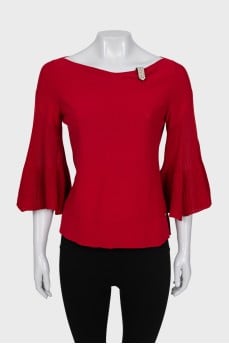 Red jumper with crystals