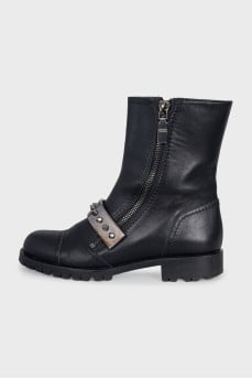 Black boots with spikes