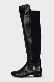 Boots with textile inserts