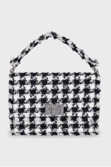 Plaid print crossbody bag