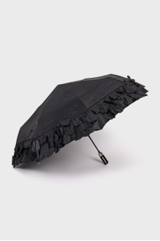 Black umbrella with a patch