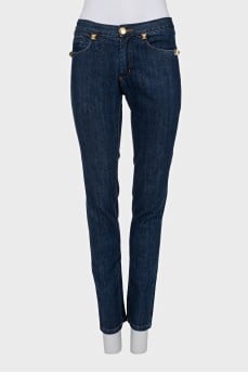 Blue jeans with studs