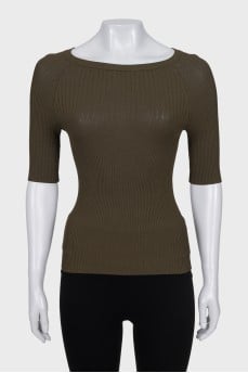 Green top with 3/4 sleeves