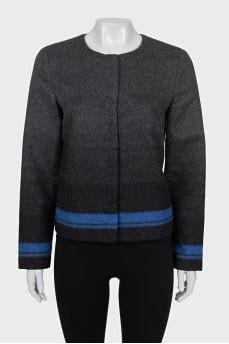 Wool jacket with buttons