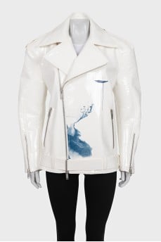 White jacket with print