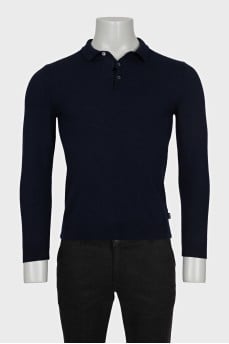 Men's wool polo shirt