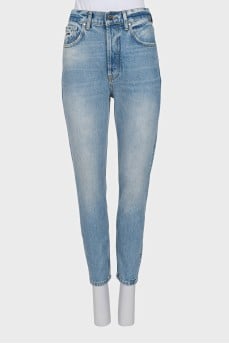 Блакитні джинси mom fit
