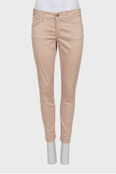 Low-waisted tapered trousers