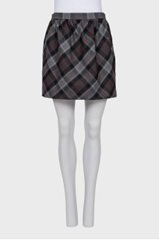 Gray plaid skirt