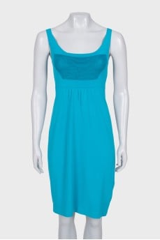Fitted dress with a decorative insert