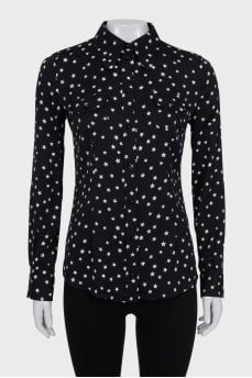 Fitted shirt with star print