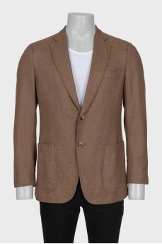 Men's single-breasted jacket with pockets