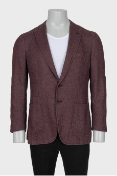 Men's red wool jacket