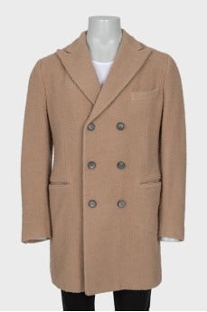 Men's brown wool coat