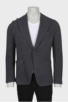 Men's gray jacket with patch pockets