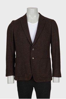 Men's cashmere jacket with a small print