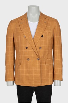 Men's yellow cashmere and silk jacket
