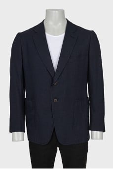 Men's blue silk jacket
