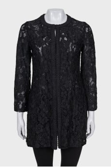 Black lace cardigan