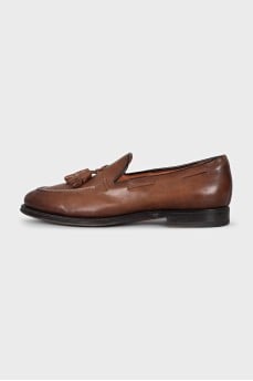 Men's brown tassel loafers