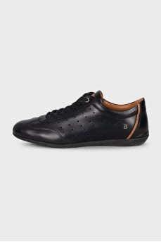 Men's leather lace-up sneakers