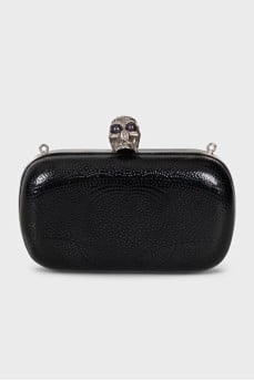 Клатч из кожи Skull