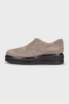 Brown suede brogues