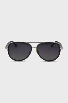 Aviator sunglasses with a combination frame