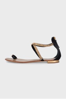 Sandals with crystals