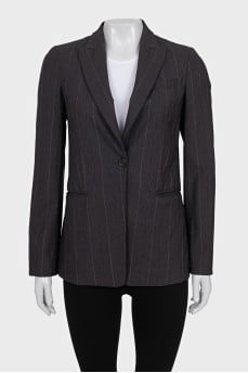 Gray jacket with wide stripes