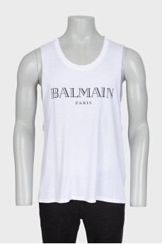Men's oversized tank top with signature print