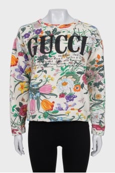Floral print sweatshirt