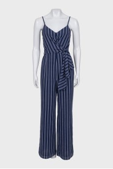 Jumpsuit with striped trousers