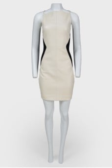 Strappy leather dress