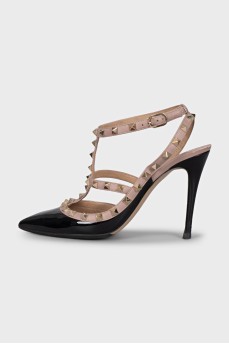 Шкіряні лаковані слінгбеки Rockstud
