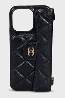 Quilted Leather Case for iPhone 15 Pro Max