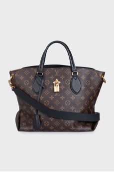 Flower tote in signature print