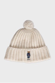 Men's knitted hat with embroidery